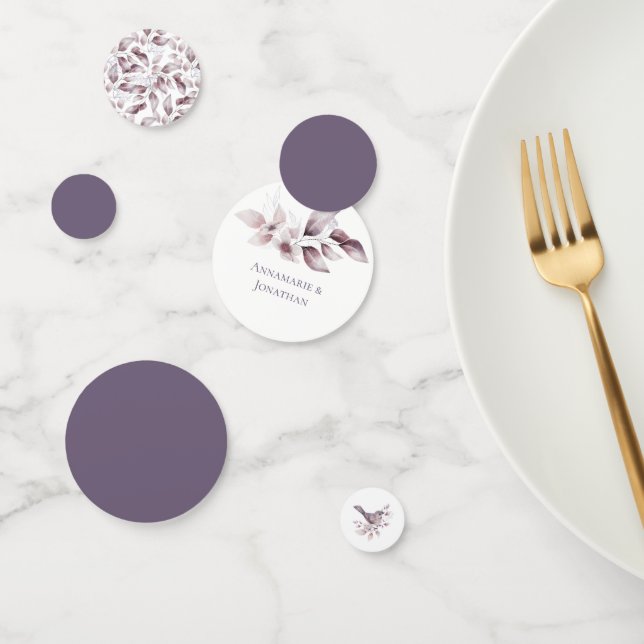 Dusty Lila Mauve Pink Rosa Rosa Blätter Confetti Konfetti (Gruppe)