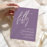 Dusty Lila Minimalistisch 50. Geburtstag Einladung<br><div class="desc">*** Bitte geben Sie H013 in den Shop-Suche ein, um alle passenden Artikel zu finden *** Oder besuchen Sie unsere Lila Minimalistische Sammlung Dusty. *** Dieses hochwertige Design ist einfach zu anpassen, um Ihre Hochzeitsfarben, Stile und Thema. Für weitere Anpassungen klicken Sie bitte auf den Link "Edit using Design Tool"...</div>