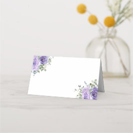 Dusty Lila Rose Eukalyptus Botanisches Floral Platzkarte