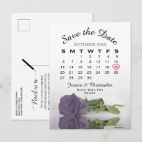 Dusty Lila Rose Hochzeitkalender Save the Date