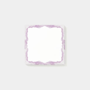 Dusty Lila White Boho Blume Post-it Klebezettel