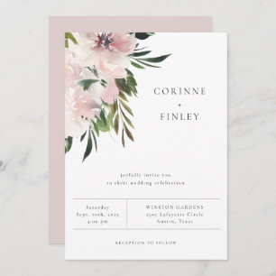 Dusty Mauve Botanical Faire-part de mariage