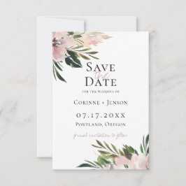 Dusty Mauve Botanical Save the Date Ankündigung