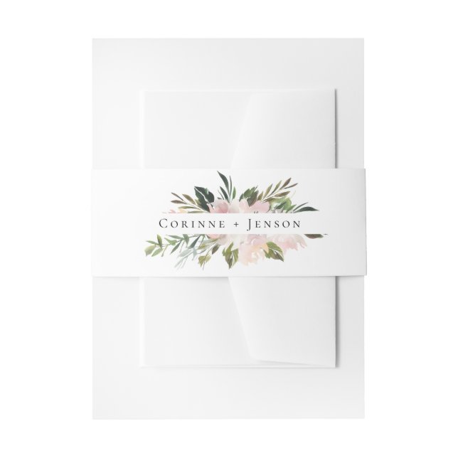 Dusty Mauve Botanical Wedding Einladungsbanderole (Vorderseite Beispiel)