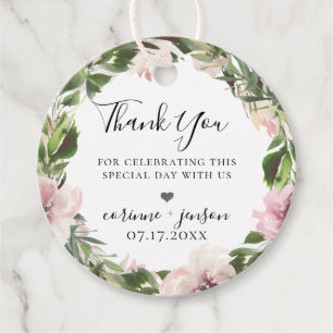 Dusty Mauve Botanical Wreath Geschenkanhänger