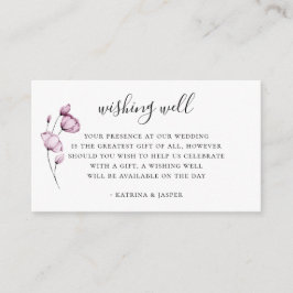 Dusty Mauve Floral Wedding wünschenswert gut Begleitkarte