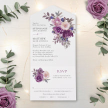Dusty Mauve Lila Blush Floral Wedding