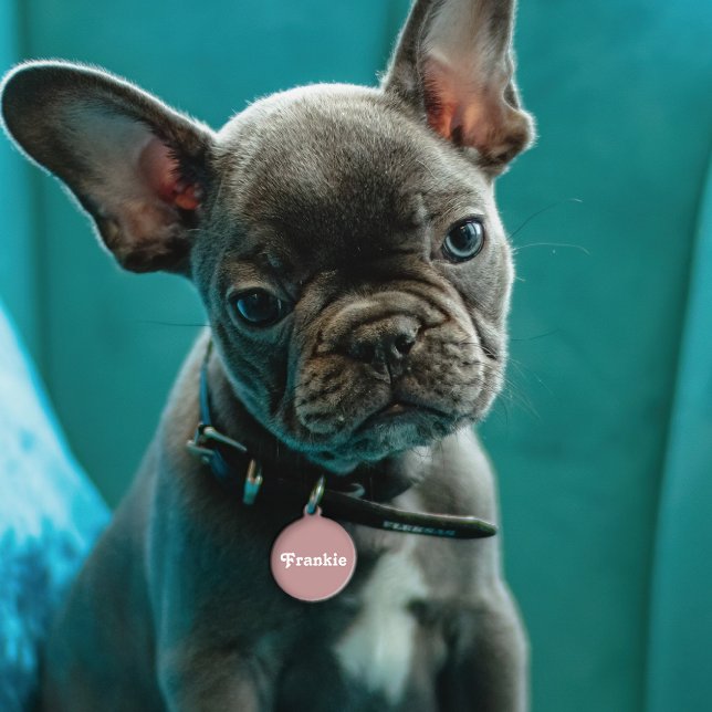 Dusty Mauve Retro Haustiermarke (Von Creator hochgeladen)