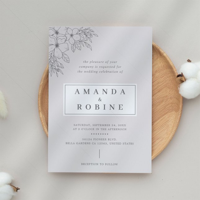 Dusty Mauve Wedding Einladung (Von Creator hochgeladen)