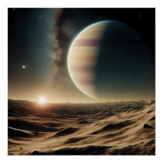 Dusty Moon eines Gasriesen Poster