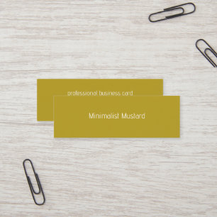 Dusty Mustard Minimalistisch Mini Visitenkarte
