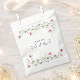 Dusty Navy Blue Pink Hibiskus Bloom Polterabend Geschenktütchen