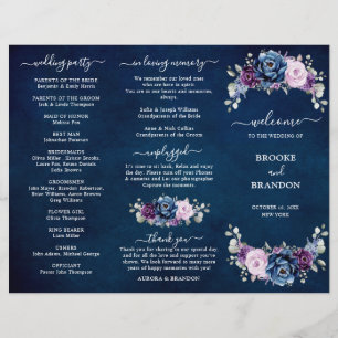 Dusty Navy Blue Purple Lilac Bloom Programme de ma