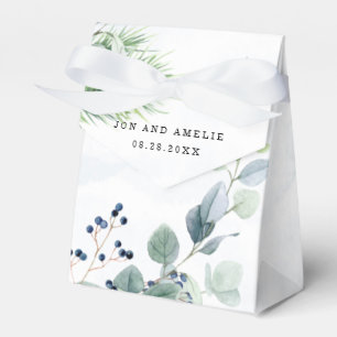 Dusty Navy Eukalyptus Greenery Rustikale Hochzeit Geschenkschachtel