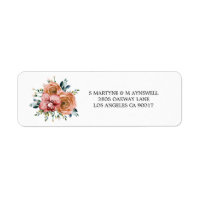Dusty Orange Rose Rote Orchideen Hochzeit