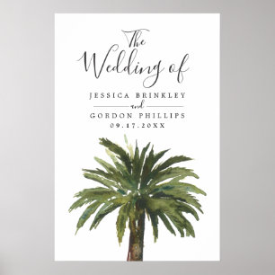Dusty Palm Minimaler Empfang von Hochzeiten Poster
