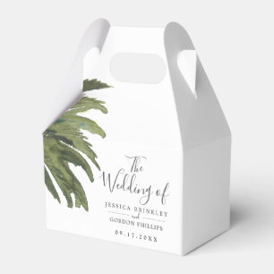 Dusty Palm   Wedding White Dankeschön Box Geschenkschachtel