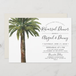 Dusty Palms | Hochzeitsessen Probe Party Einladung