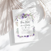 Dusty Pastel Violet Aquarell Blumendusche