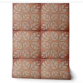 Dusty Peach & taupe Muster Wallpaper 2' x 4' Tapete