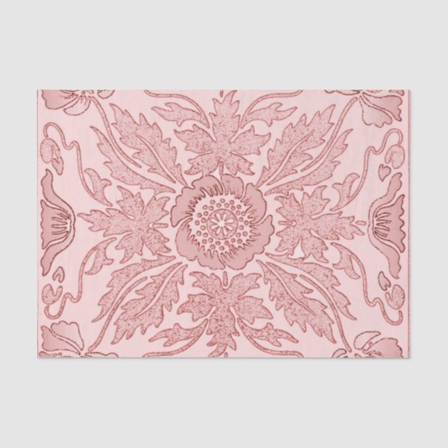 Dusty Pink - Art Nouveau Tissue Paper Seidenpapier (Vorderseite)