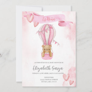 Dusty Pink Baby Shower Einladungsbanner für Mädche Einladung