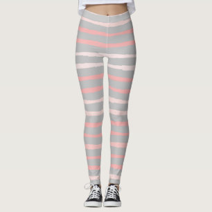 Dusty Pink Bio Stripes Leggings