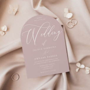 Dusty Pink Blush Modern Arch Wedding Einladung