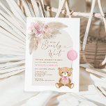 Dusty Pink Boho Teddy Bear Balloon Babydusche Einladung<br><div class="desc">Wir können frühzeitig auf die Ankunft des Babys warten! Dieses zauberhafte Teddy-Bär-Thema-Einladung ist sicher ein Lächeln auf die Gesichter Ihrer Gäste! Die sanft staubige Farbe Rosa, Braun und Beige macht dieses Design perfekt für eine Babydusche. Personalisieren Sie die Einladung mit Ihren Daten und wenn Sie gewollt, um den Stil und...</div>