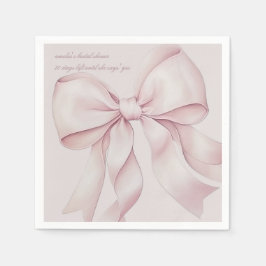 Dusty Pink Bow Brautparty Serviette