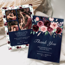 Dusty Pink Burgundy Floral Foto Hochzeit