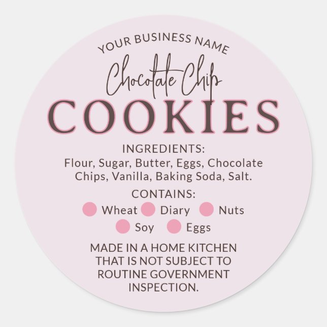 Dusty Pink Chocolate Cookies Hütte Law Aufkleber (Vorderseite)