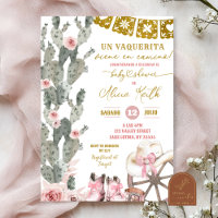 Dusty Pink Cowgirl Spanish Girl Baby Dusche