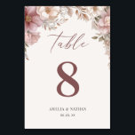 Dusty Pink Cream Elegant Magnolia Floral Wedding Tischnummer<br><div class="desc">Elegant wedding table number card featuring Dusty Pink and Cream Magnolia watercolor florals in a refined,  romantic style. Designed to coordinate beautifully with matching invitations,  menus,  and place cards from the same wedding stationery suite. Display on reception tables to create a cohesive and graceful look throughout your celebration.</div>