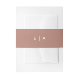 Dusty Pink Einladung Bauchband Einladungsbanderole
