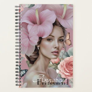 Dusty Pink Ethereal Floral Art Bridesmaid Planer
