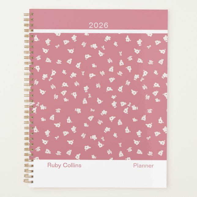 Dusty Pink Feminine Minimalist Floral Large (Devant)