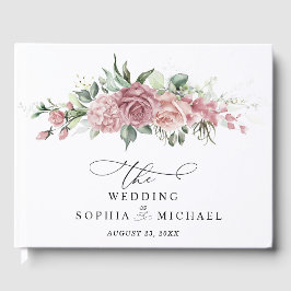 Dusty Pink Floral Wedding Gästebuch