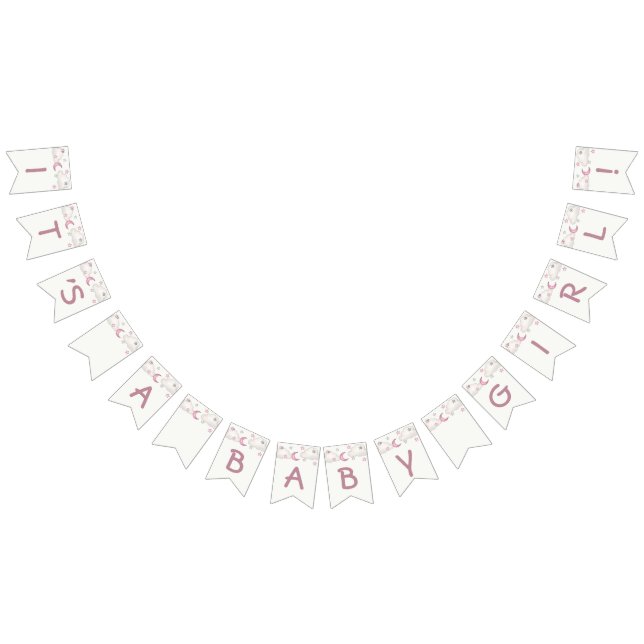 Dusty Pink Girl Baby Shower Banner (Alle)