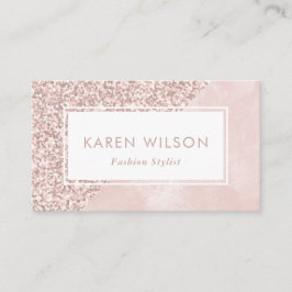 Dusty Pink Glitzer und Aquarell Visitenkarte