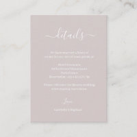 Dusty Pink Gray Minimalistisch Wedding Hotel - Det
