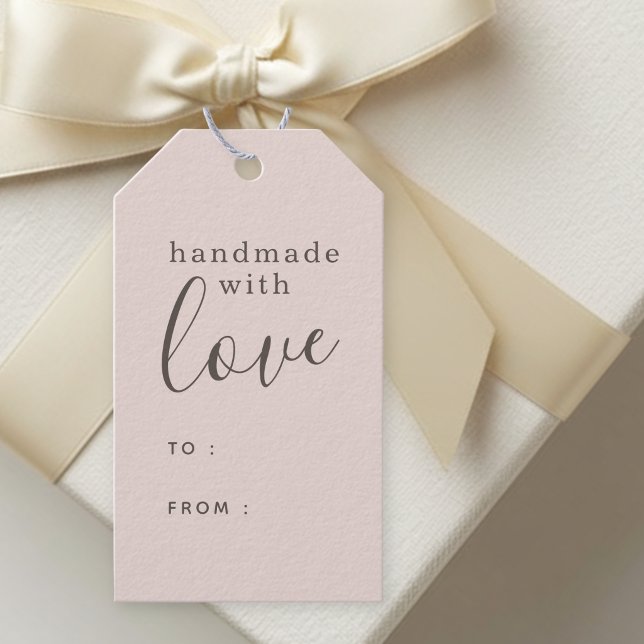 Dusty Pink Handmade mit Liebe Geschenkanhänger (Von Creator hochgeladen)
