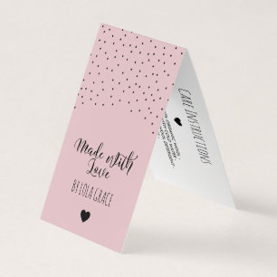 Dusty Pink Made with Liebe Delicate Dots Visitenkarten