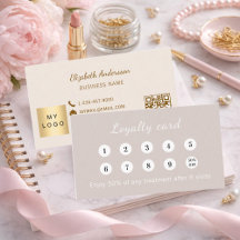 Dusty pink mauve cream qr code business logo