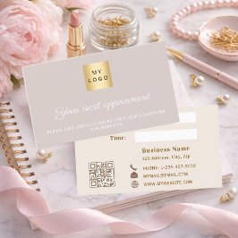 Dusty pink mauve QR business logo Rabattkarte