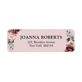 Dusty Pink Mauve Rose Floral Geometric Wedding La