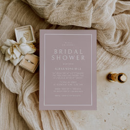 Dusty Pink Minimal Modernes Brautparty Einladung