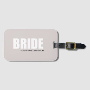 Dusty Pink Minimalist Wedding Bride Tag Gepäckanhänger
