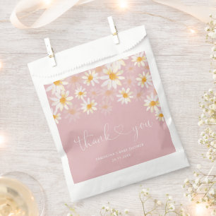 Dusty Pink Minimalistisch Modern Baby Dusche Beute Geschenktütchen