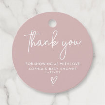 Dusty Pink Minimalistisch Modern Boho Babydusche